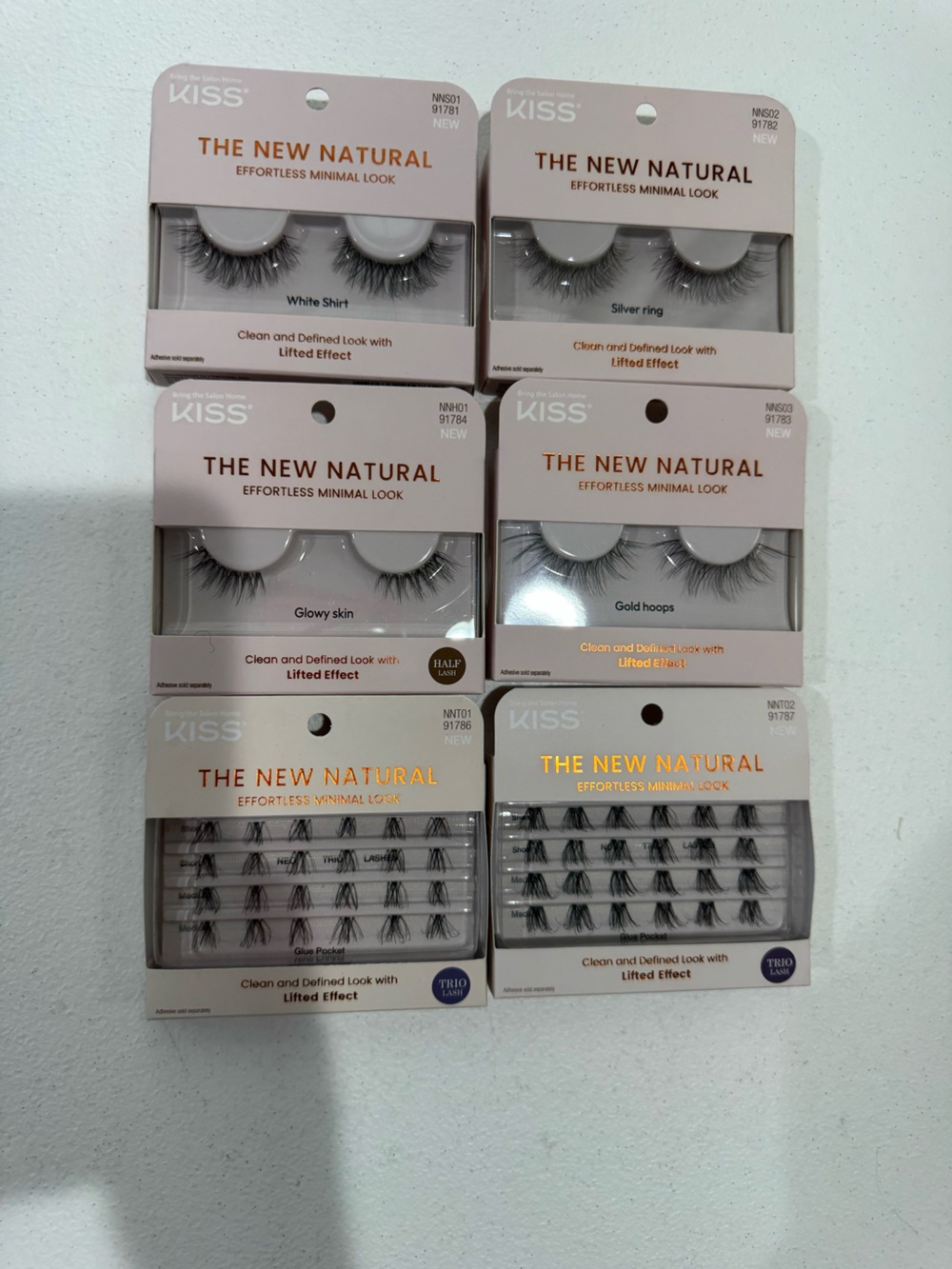KISS The New Natural False Eyelash Bundle 6 Packs NIB